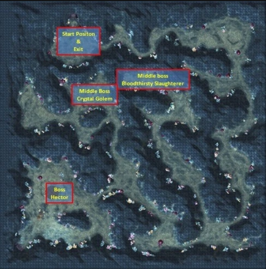 Karte des Dungeons Überreste der Ahnen