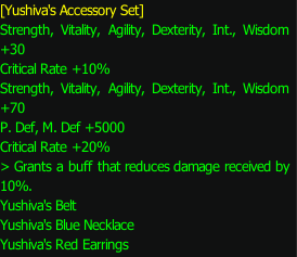Yushiva set bonus